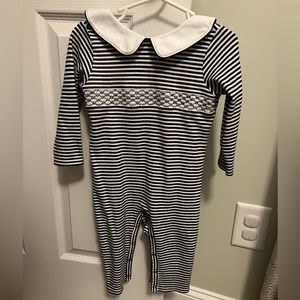 TBBC smocked long sleeve longall navy 24 month